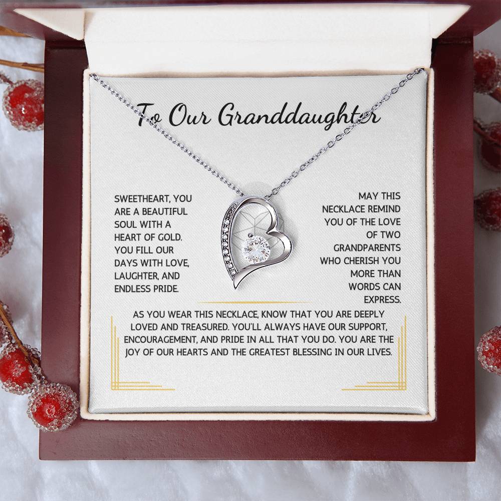 Eternelle Necklace - To Our Granddaughter - From Grandparents - WSGDGP214