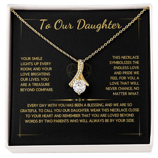 Allurette Necklace - To My Daughter - From Both Parents - WSDBP209