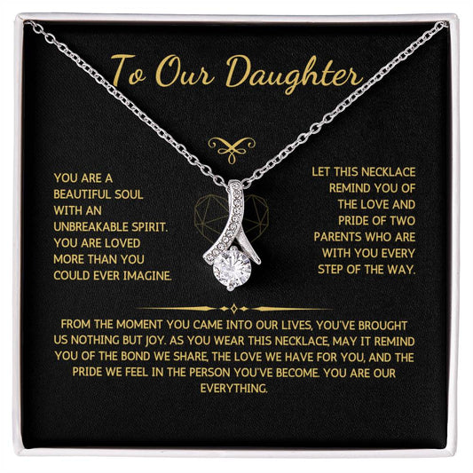 Allurette Necklace - To My Daughter - From Both Parents - WSDBP210