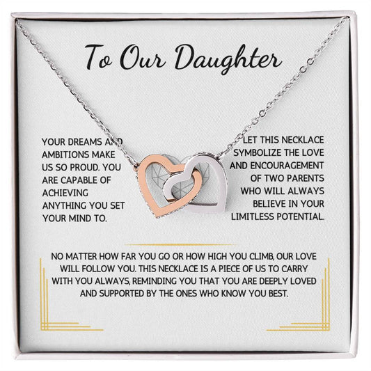 Charmora Necklace - To My Daughter - From Both Parents - WSDBP205