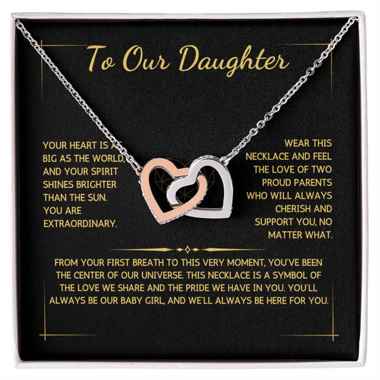 Charmora Necklace - To My Daughter - From Both Parents - WSDBP206