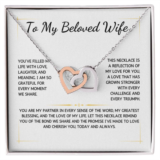 Charmora Necklace - To My Beloved Wife - From Your Husband - WSWH217