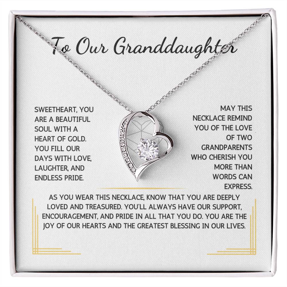 Eternelle Necklace - To Our Granddaughter - From Grandparents - WSGDGP214