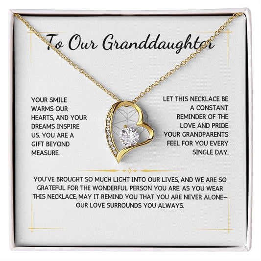 Eternelle Necklace - To Our Granddaughter - From Grandparents - WSGDGP216