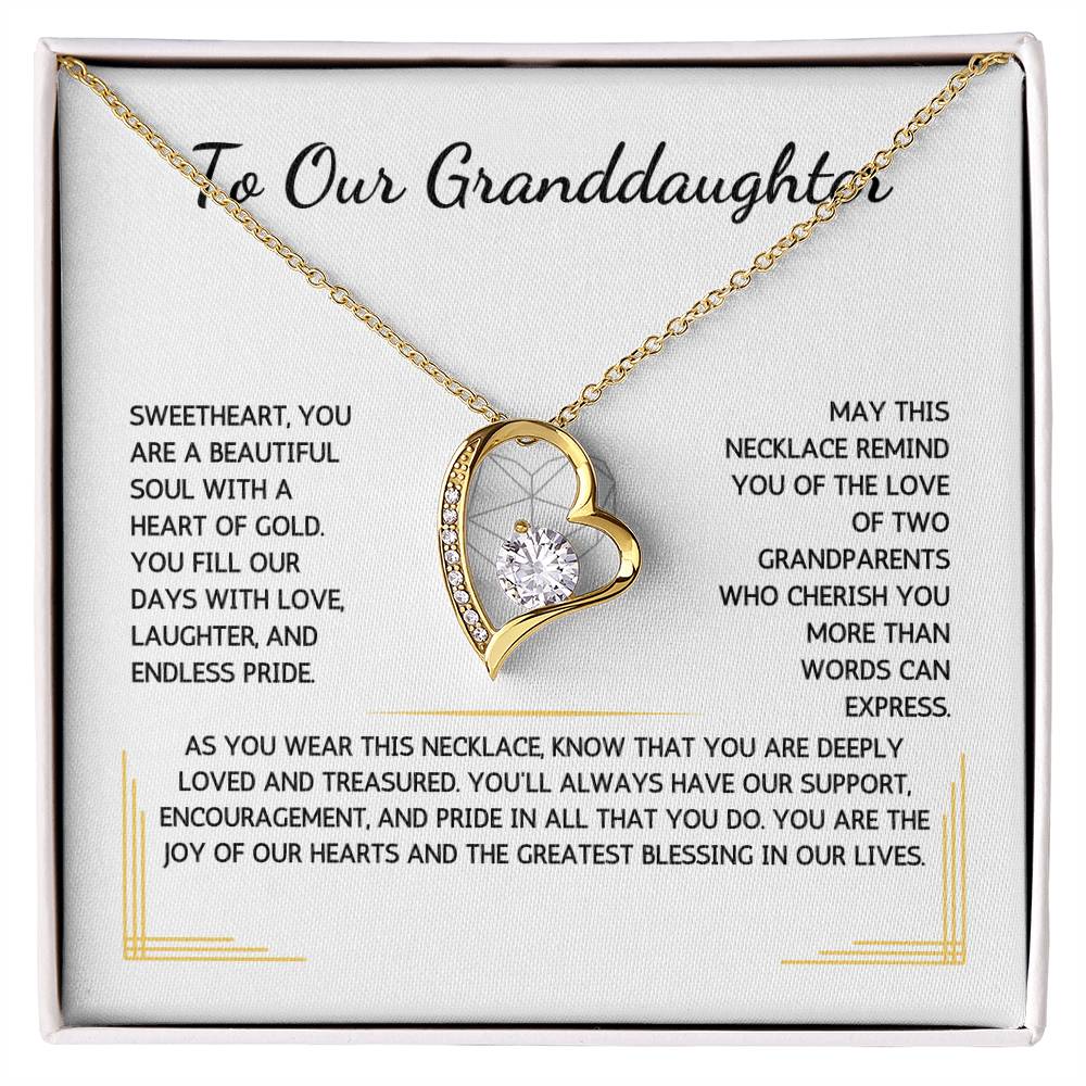 Eternelle Necklace - To Our Granddaughter - From Grandparents - WSGDGP214